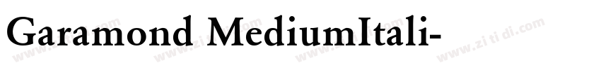 Garamond MediumItali字体转换 Garamond MediumItali字体转换